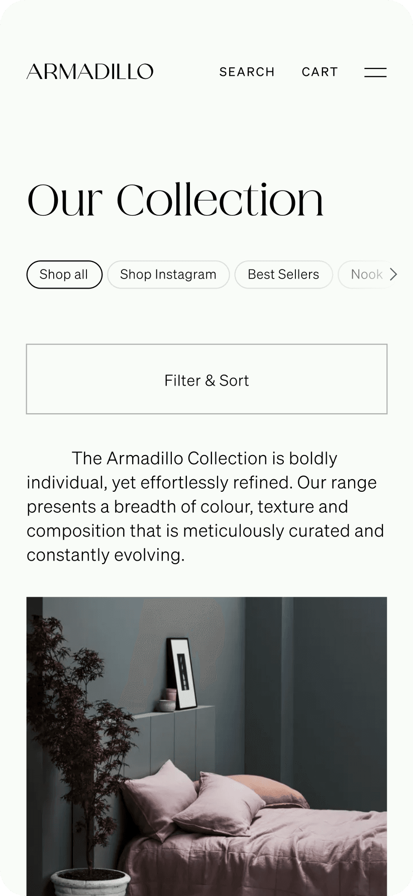 Armadillo mobile experience